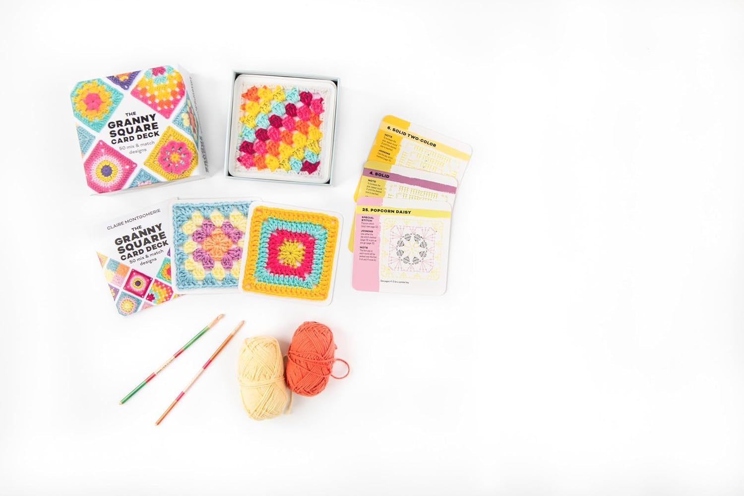 The Granny Square Card Deck by Claire Montgomerie – 50 Mix and Match Crochet Designs