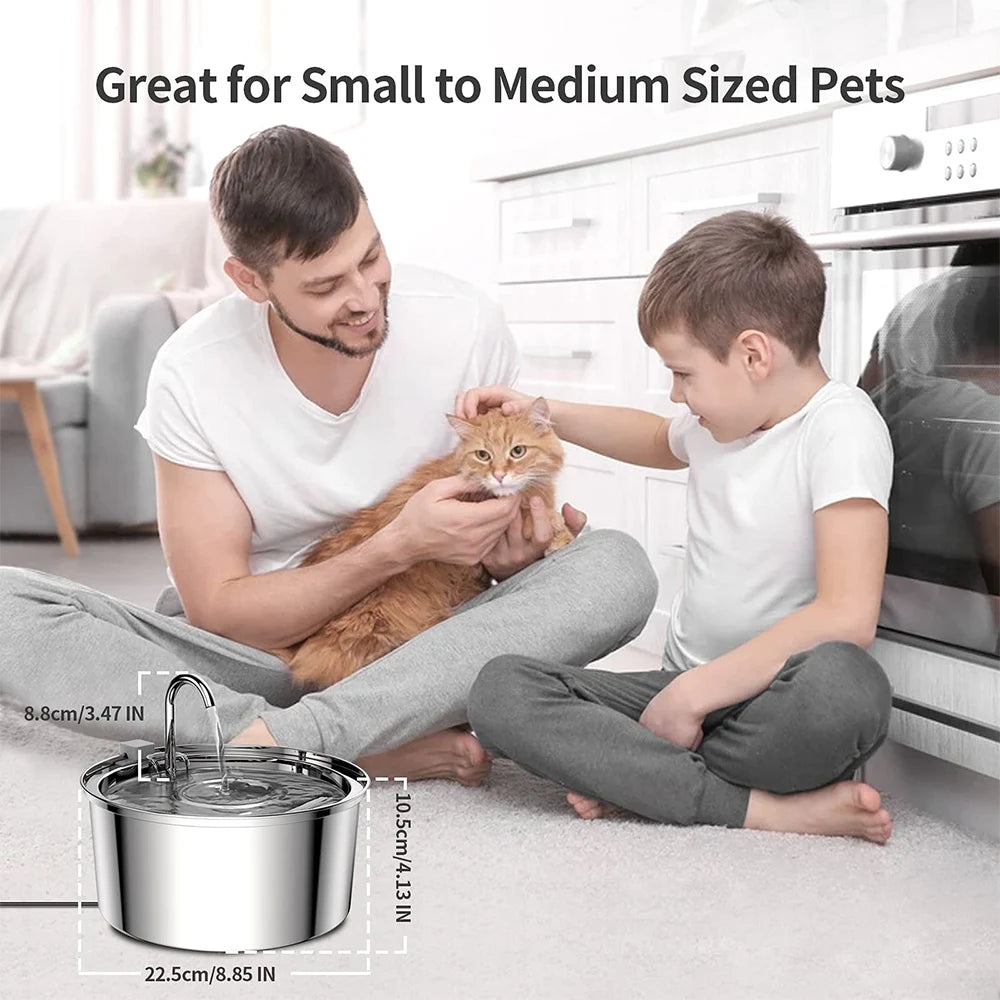 Premium Stainless Steel Automatic Pet Water Fountain