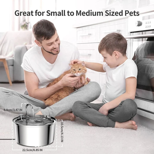 Premium Stainless Steel Automatic Pet Water Fountain