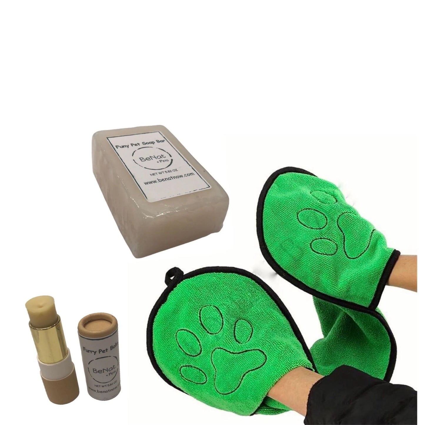 Benat Pets Complete Care Bundle – Natural Soap, Eco-Friendly Balm & Ultra-Absorbent Towel