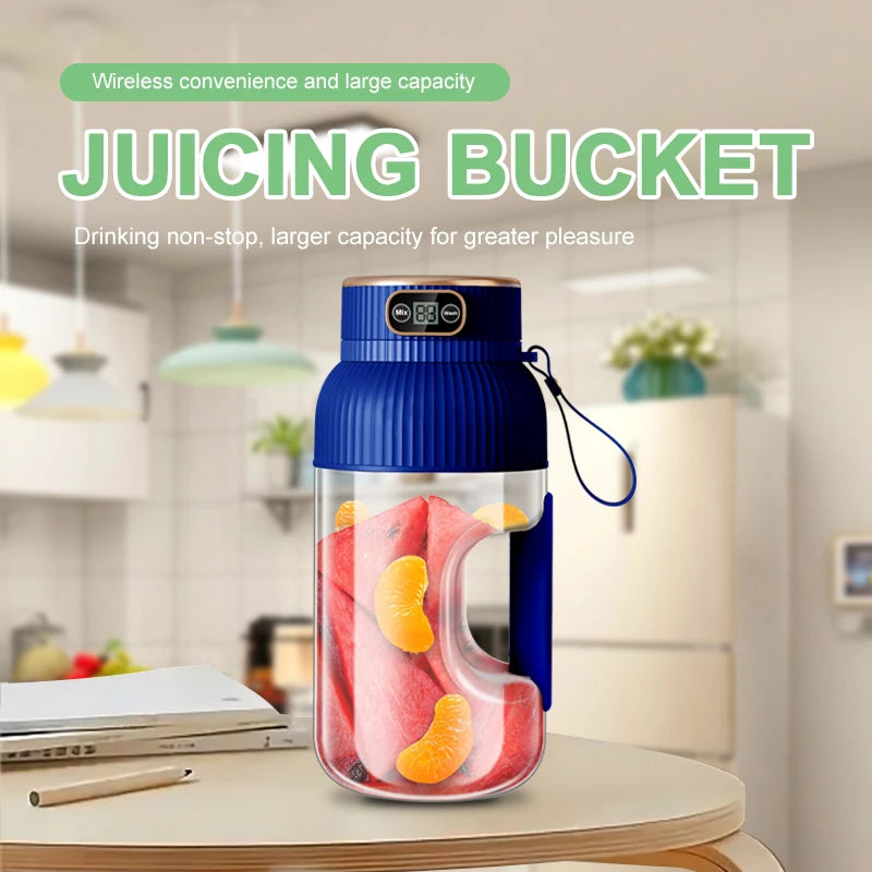 USB-Rechargeable Portable Citrus & Fruit Juicer — 500 ml, Auto Residue Separation