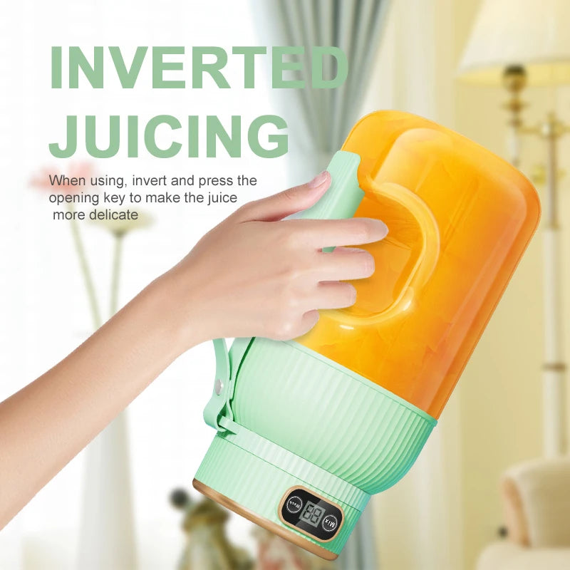 USB-Rechargeable Portable Citrus & Fruit Juicer — 500 ml, Auto Residue Separation