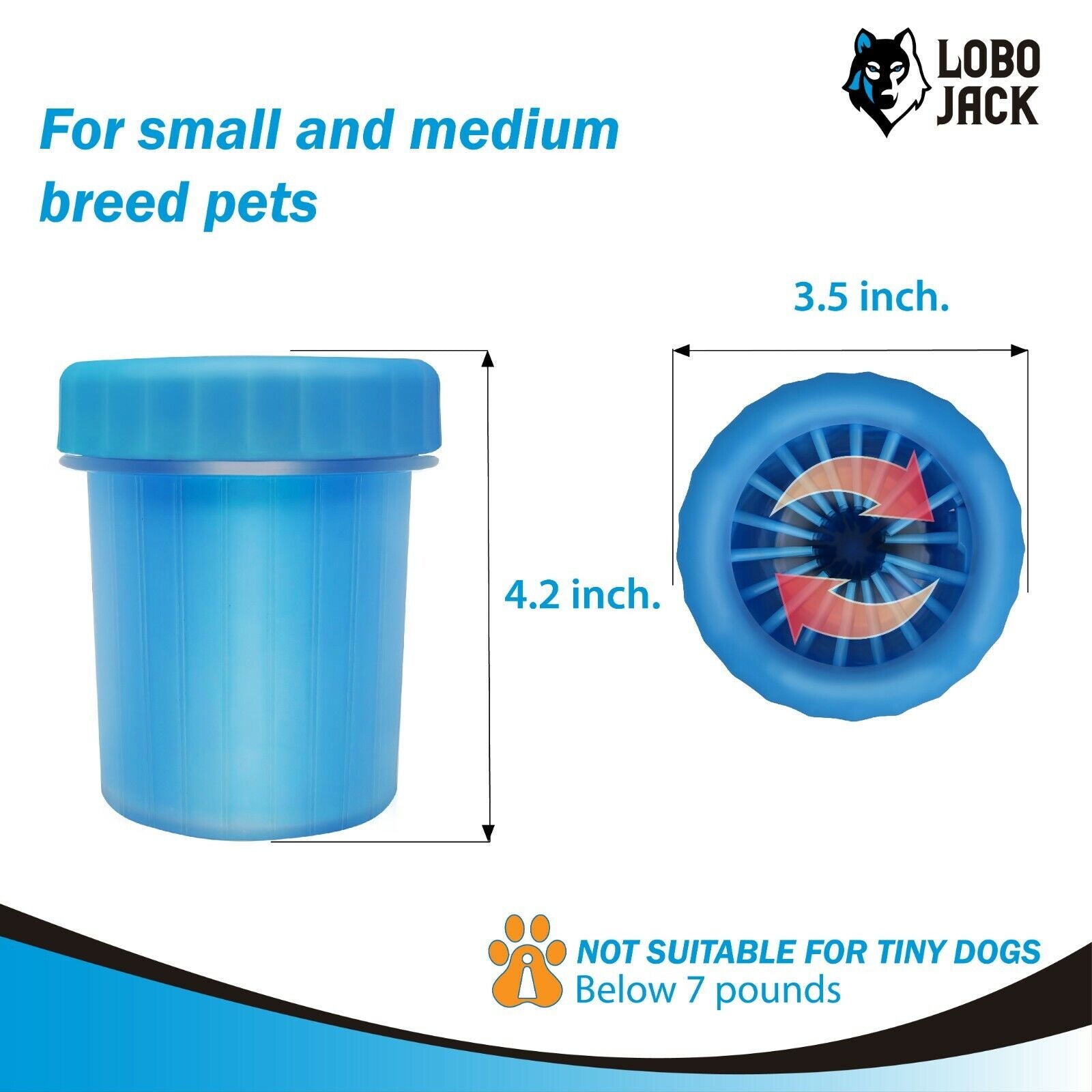 Portable Dog Paw Cleaner Cup for Small & Medium Breeds