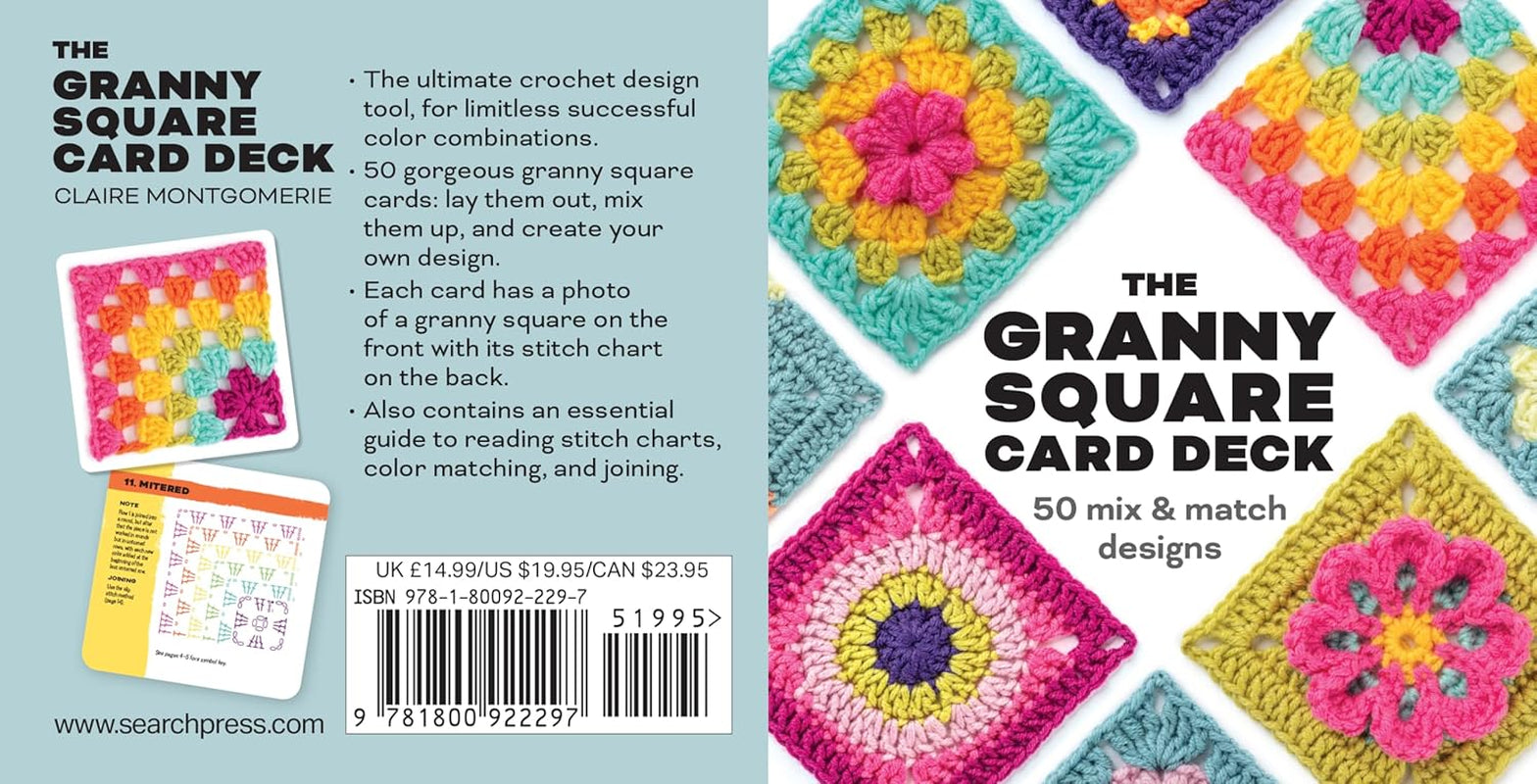 The Granny Square Card Deck by Claire Montgomerie – 50 Mix and Match Crochet Designs
