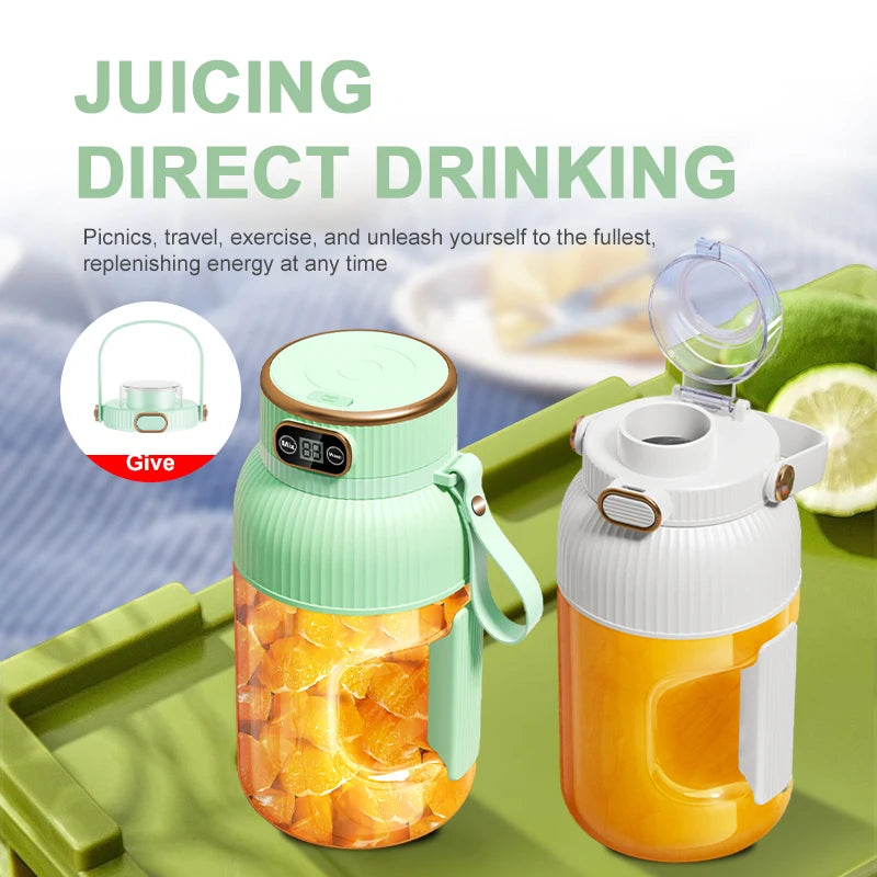 USB-Rechargeable Portable Citrus & Fruit Juicer — 500 ml, Auto Residue Separation