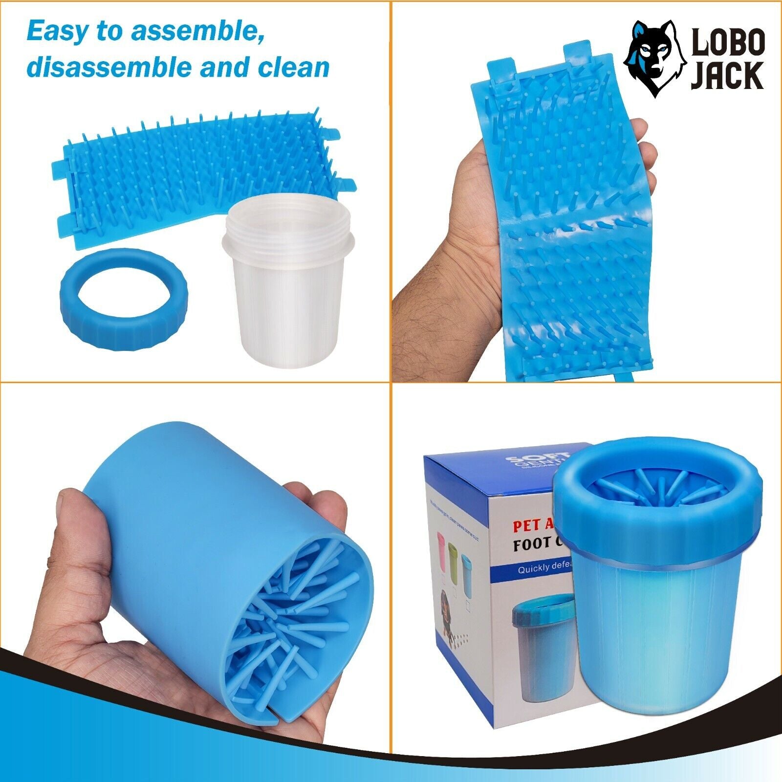 Portable Dog Paw Cleaner Cup for Small & Medium Breeds