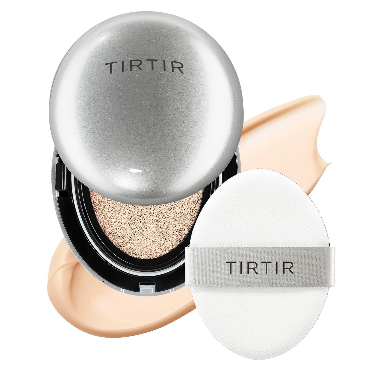 TIRTIR Mask Fit Aura Silver Cushion Foundation | Semi-Glow Finish, Natural Coverage & 72-Hour Radiant Hydration – Lightweight K-Beauty Cushion for Dry & Combination Skin
