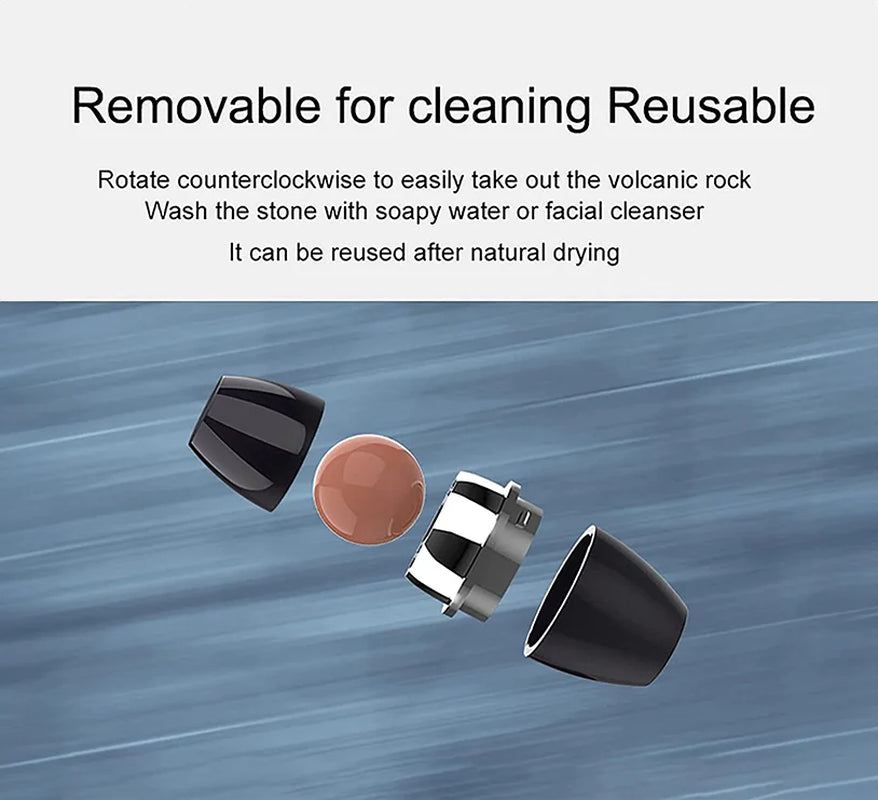 Volcanic Stone Oil-Absorbing Face Roller | Natural Mattifying & Pore-Clearing Tool – Reusable K-Beauty Shine Control