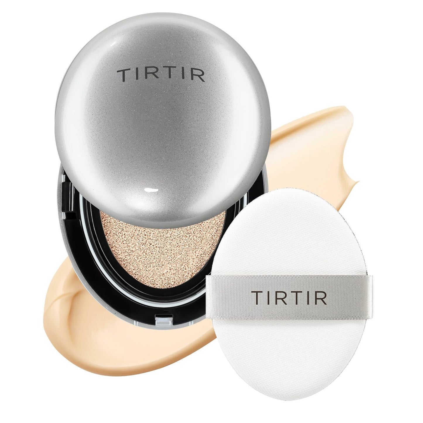TIRTIR Mask Fit Aura Silver Cushion Foundation | Semi-Glow Finish, Natural Coverage & 72-Hour Radiant Hydration – Lightweight K-Beauty Cushion for Dry & Combination Skin