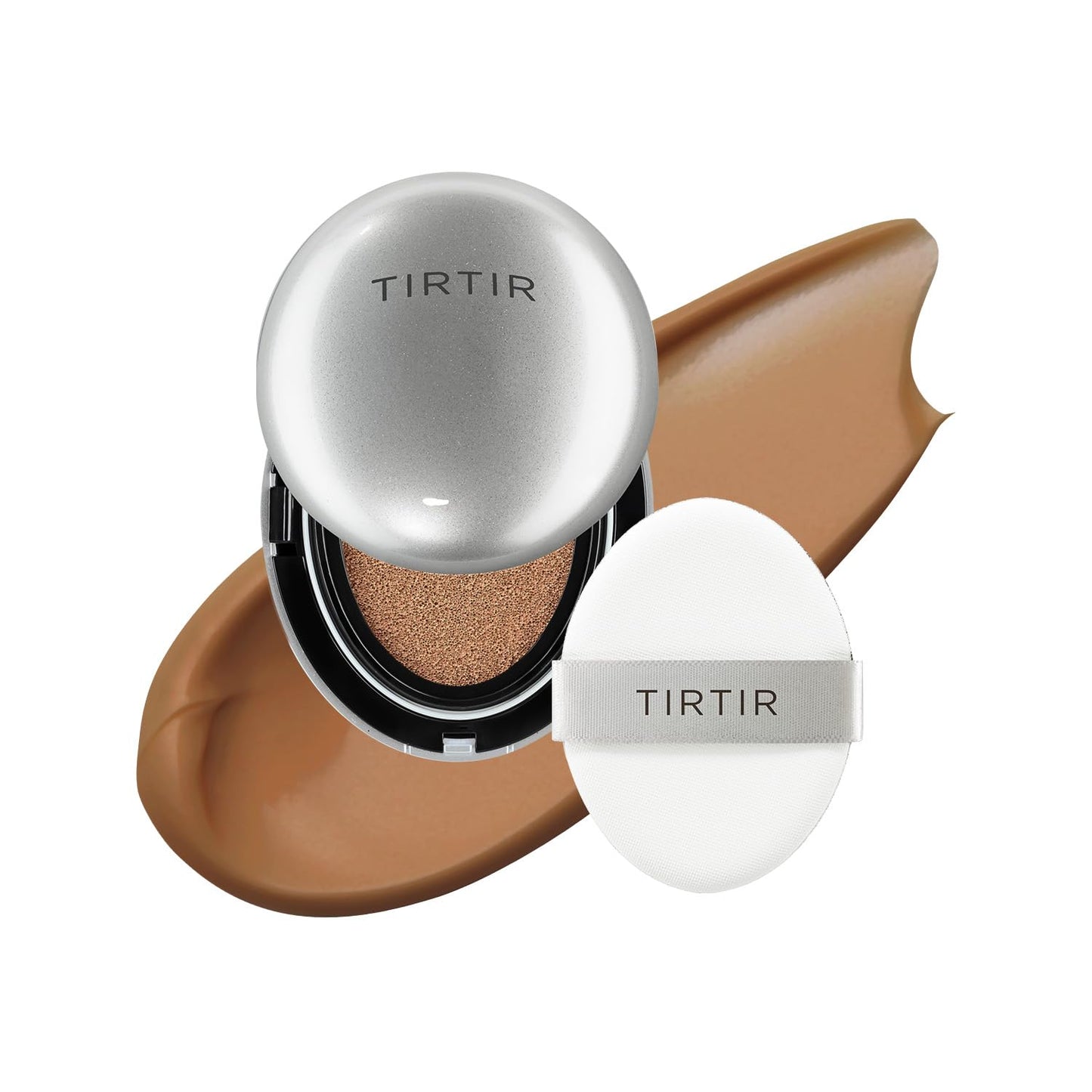 TIRTIR Mask Fit Aura Silver Cushion Foundation | Semi-Glow Finish, Natural Coverage & 72-Hour Radiant Hydration – Lightweight K-Beauty Cushion for Dry & Combination Skin