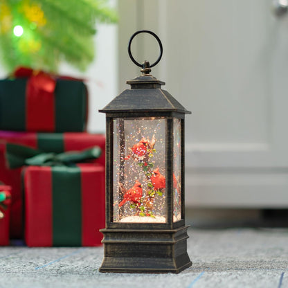 Sparkling 12" Christmas Snow Globe Lantern with Music Box - Perfect for Your Holiday Decor! 🎄✨🔋 #ChristmasVibes #HomeDecor