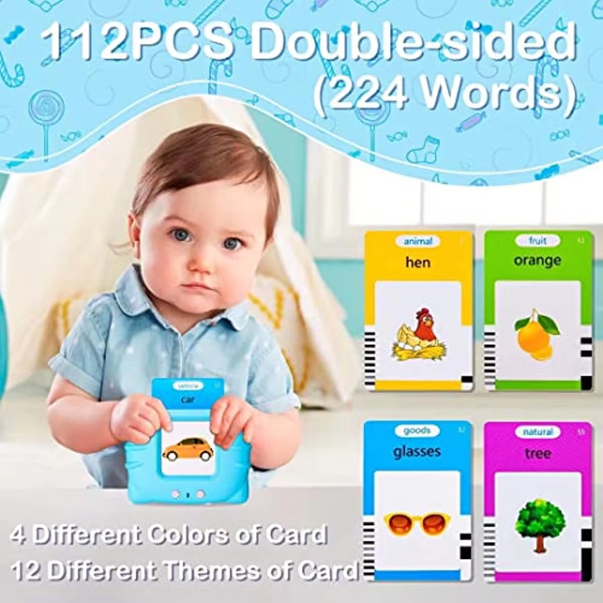  Interactive Talking Flash Cards – Early Learning and Speech Therapy Tool for Preschoolers