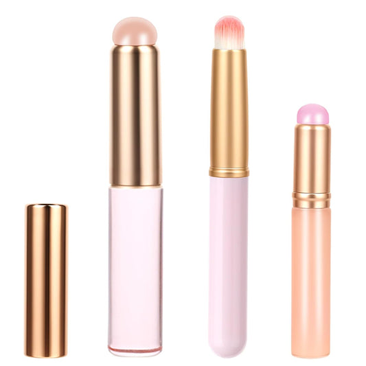 3-Piece Silicone Lip Brush Set | Reusable K-Beauty Lip Applicators