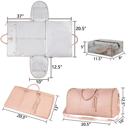 Stylish and Versatile Women's Large Capacity Waterproof Travel Duffle - Your Perfect Foldable Suit & Tote Companion