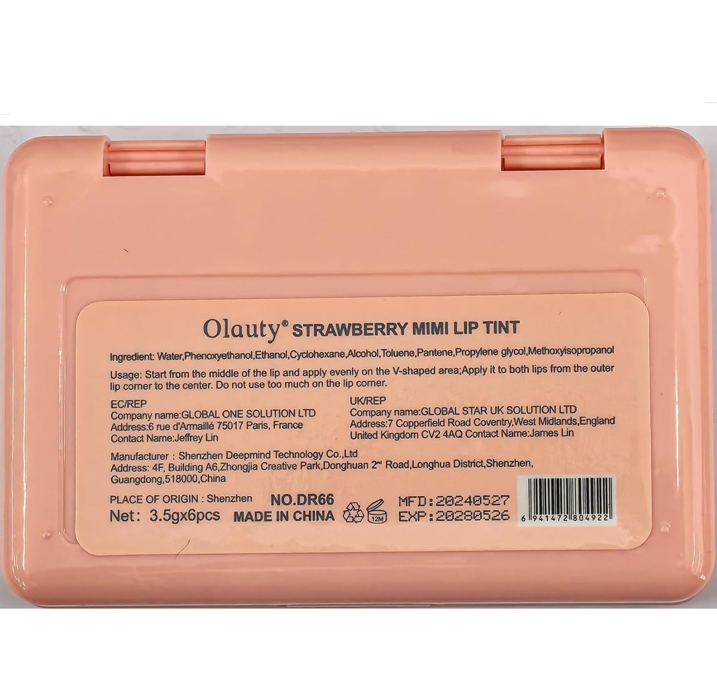 6-Color K-Beauty Lip Tint | Waterproof 3-in-1 Tint