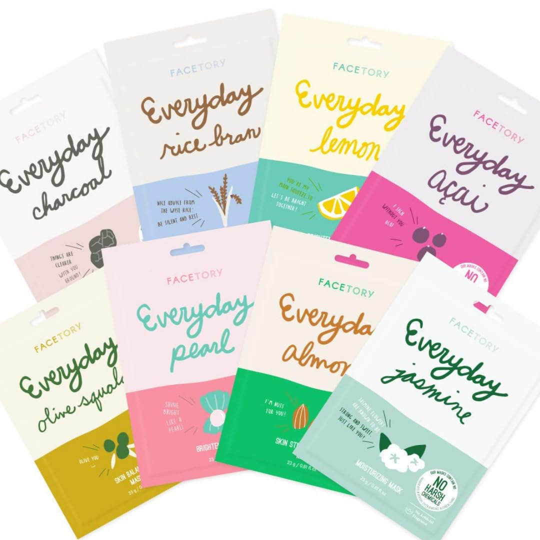 EVERYDAY 8 Sheet Mask Set | Premium K-Beauty Masks