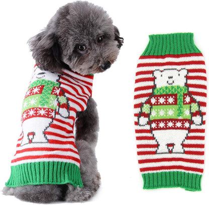 Cozy Christmas Dog Sweater - Stylish Black Peace Design for Small to Medium Dogs - Perfect Holiday Outfit for Your Furry Friend