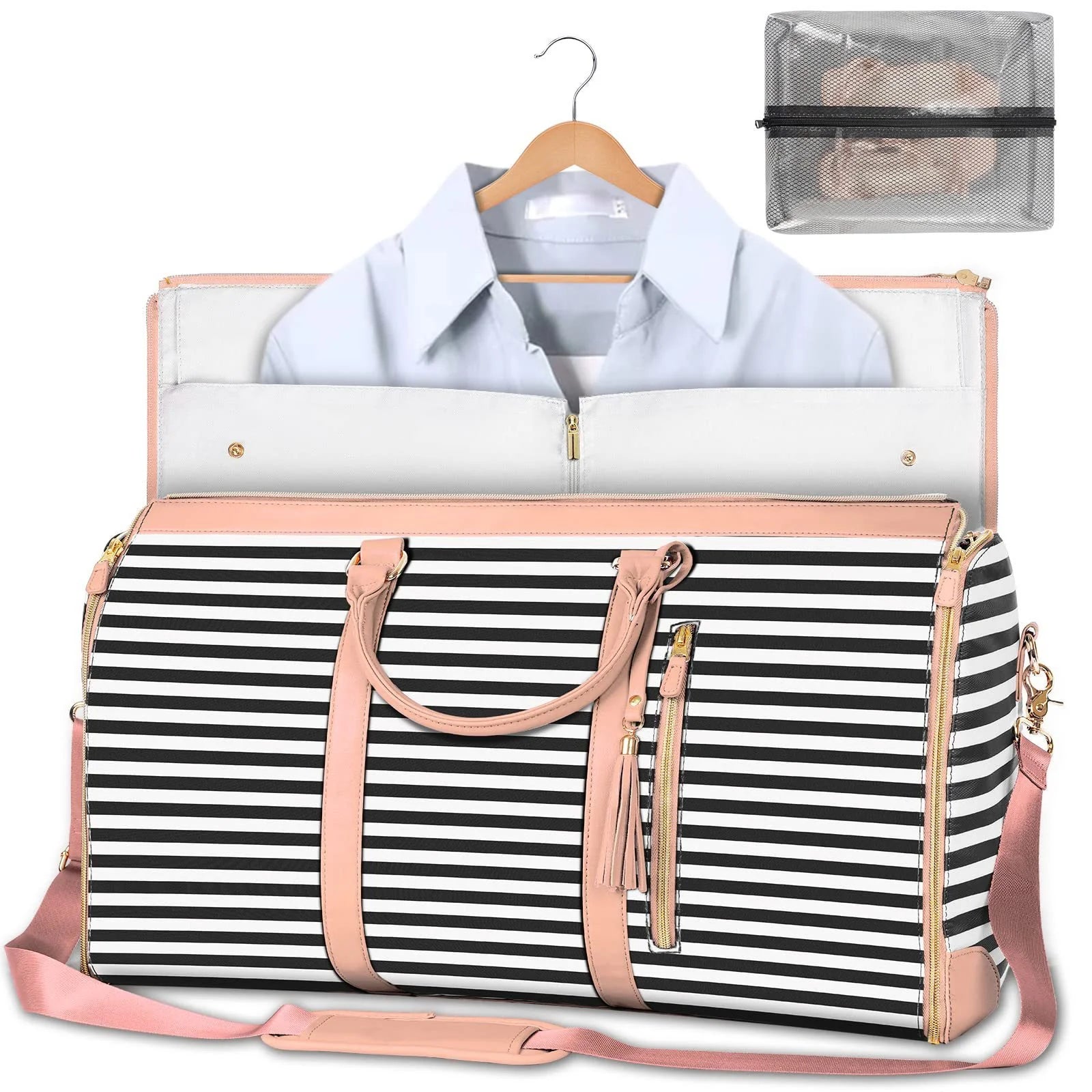Stylish and Versatile Women's Large Capacity Waterproof Travel Duffle - Your Perfect Foldable Suit & Tote Companion