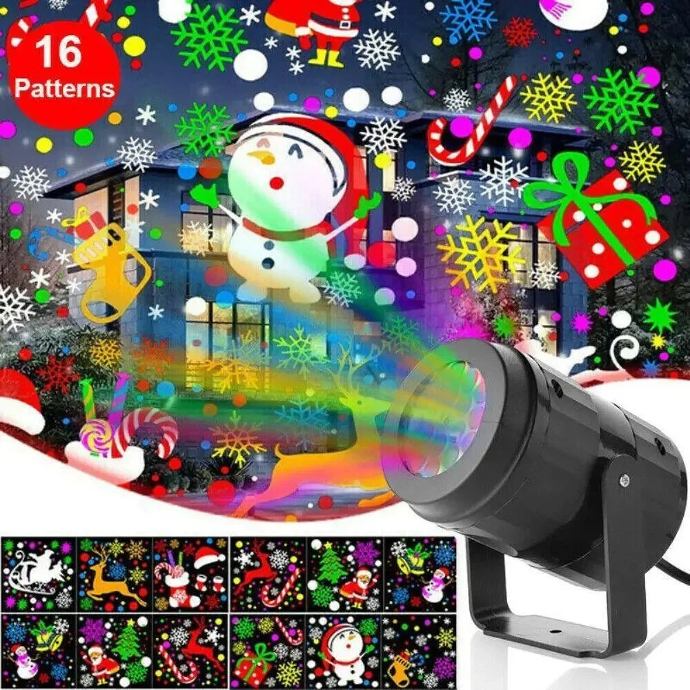 Transform Your Holiday Celebrations with Our Rotating Snowflake Projector Light – Perfect for Christmas Parties and Outdoor Decor!