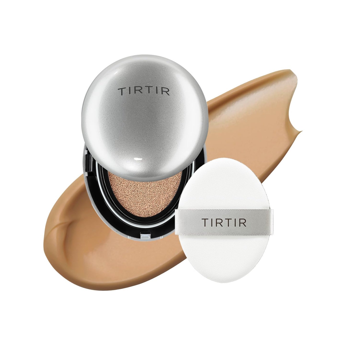 TIRTIR Mask Fit Aura Silver Cushion Foundation | Semi-Glow Finish, Natural Coverage & 72-Hour Radiant Hydration – Lightweight K-Beauty Cushion for Dry & Combination Skin