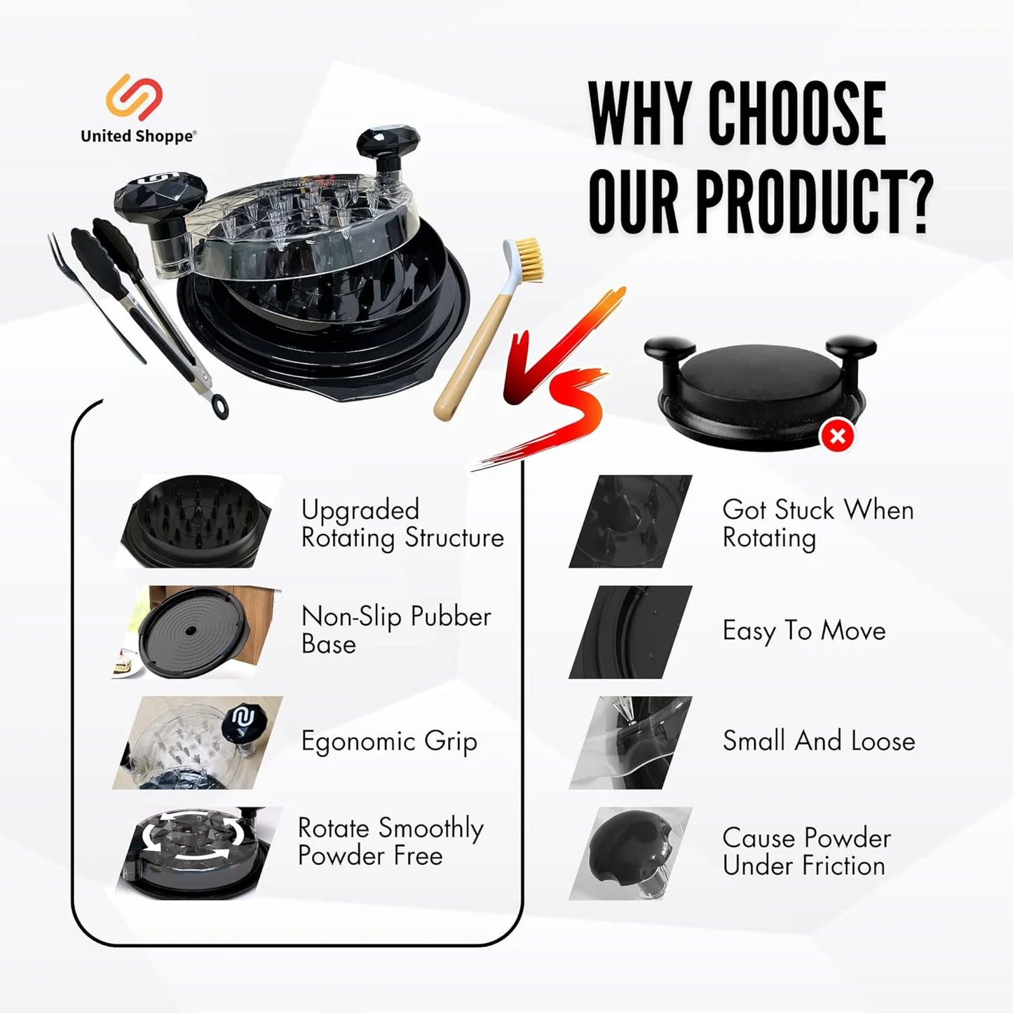 Transform Your Cooking with the 3-in-1 Pro Chicken Shredder Tool - Effortless Shredding for Chicken, Pork, and Beef with Included Cleaning Brush, Tongs & Fork - Heat Resistant, Dishwasher Safe & Anti-Slip Design