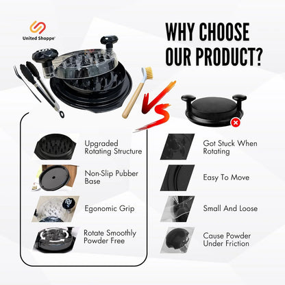 Transform Your Cooking with the 3-in-1 Pro Chicken Shredder Tool - Effortless Shredding for Chicken, Pork, and Beef with Included Cleaning Brush, Tongs & Fork - Heat Resistant, Dishwasher Safe & Anti-Slip Design