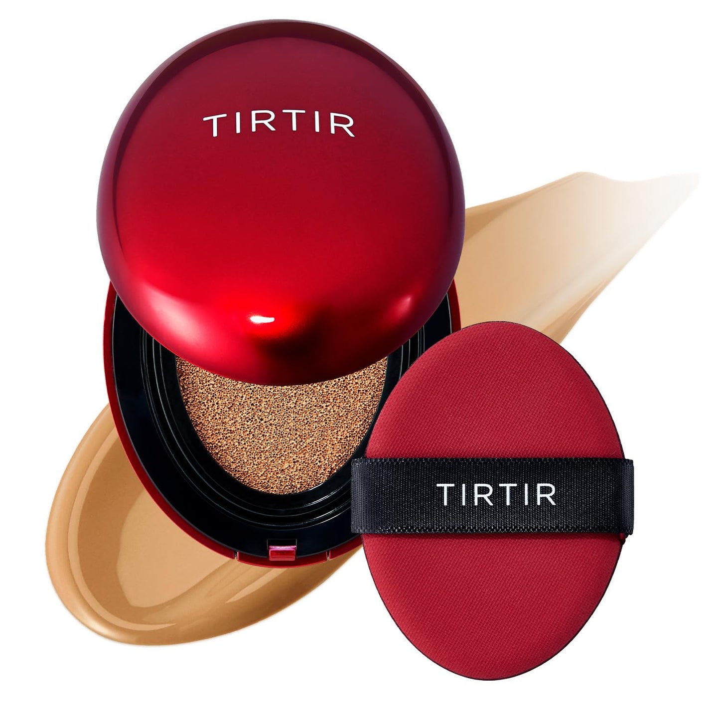 TIRTIR Mask Fit Red Cushion Foundation | Full Coverage, Weightless, Satin Glow Finish – 40 Shades Korean K-Beauty Foundation for All Skin Tones