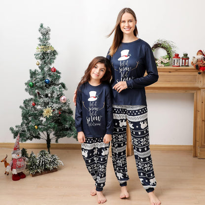 Cozy Matching Christmas Pajamas for the Whole Family - Fun Let It Snow Print Tops with Classic Plaid Pants