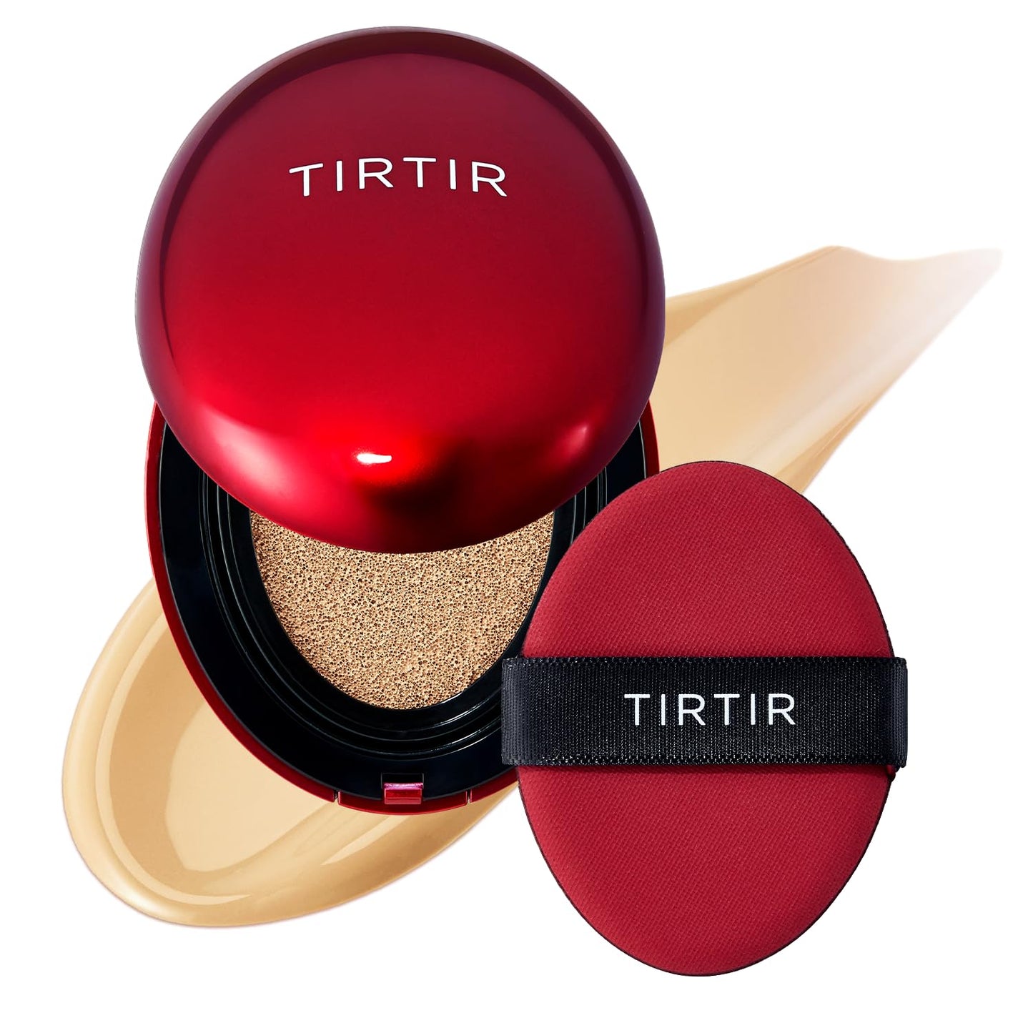 TIRTIR Mask Fit Red Cushion Foundation | Full Coverage, Weightless, Satin Glow Finish – 40 Shades Korean K-Beauty Foundation for All Skin Tones