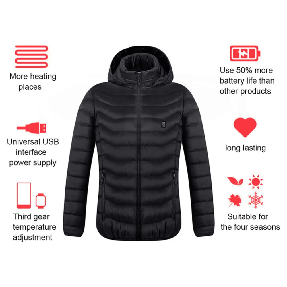 Stay Warm This Winter with Our USB Electric Heated Jacket - Perfect for Outdoor Adventures!