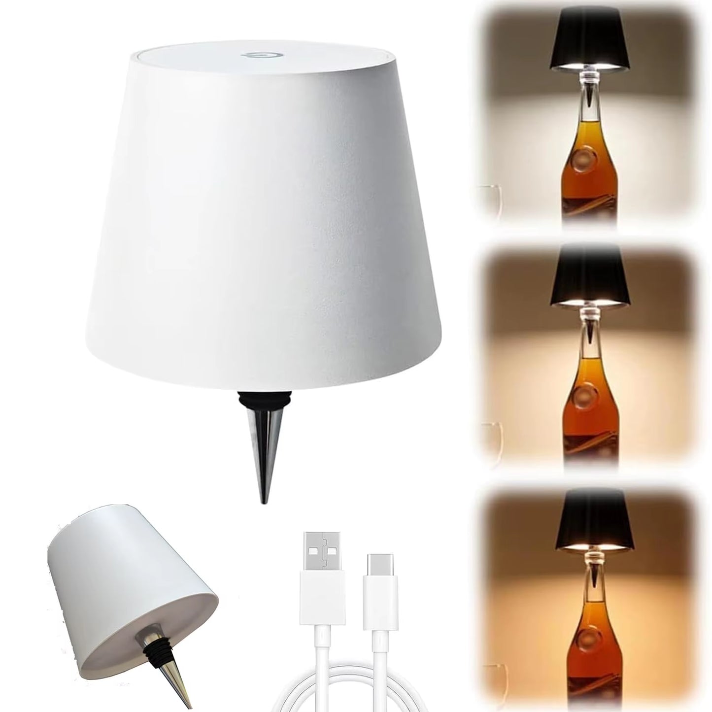 Wireless Touch-Control Table Lamp with Adjustable Colors and Dimming
