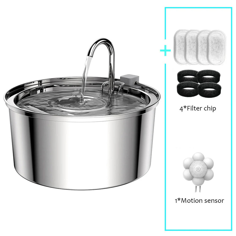 Premium Stainless Steel Automatic Pet Water Fountain