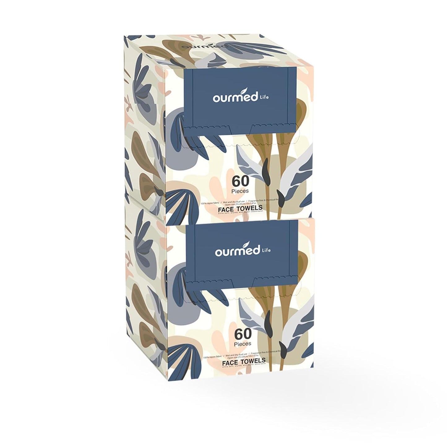 Biodegradable Disposable Facial Towels (10"x12") | Ultra-Soft Lint-Free Face Wipes for Sensitive Skin, Makeup Removal & Skincare – XL Size