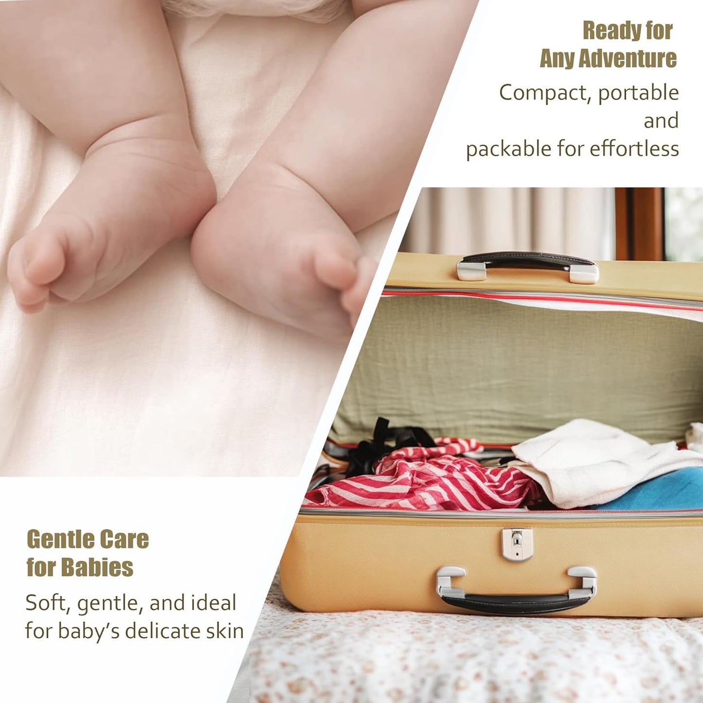 Biodegradable Disposable Facial Towels (10"x12") | Ultra-Soft Lint-Free Face Wipes for Sensitive Skin, Makeup Removal & Skincare – XL Size