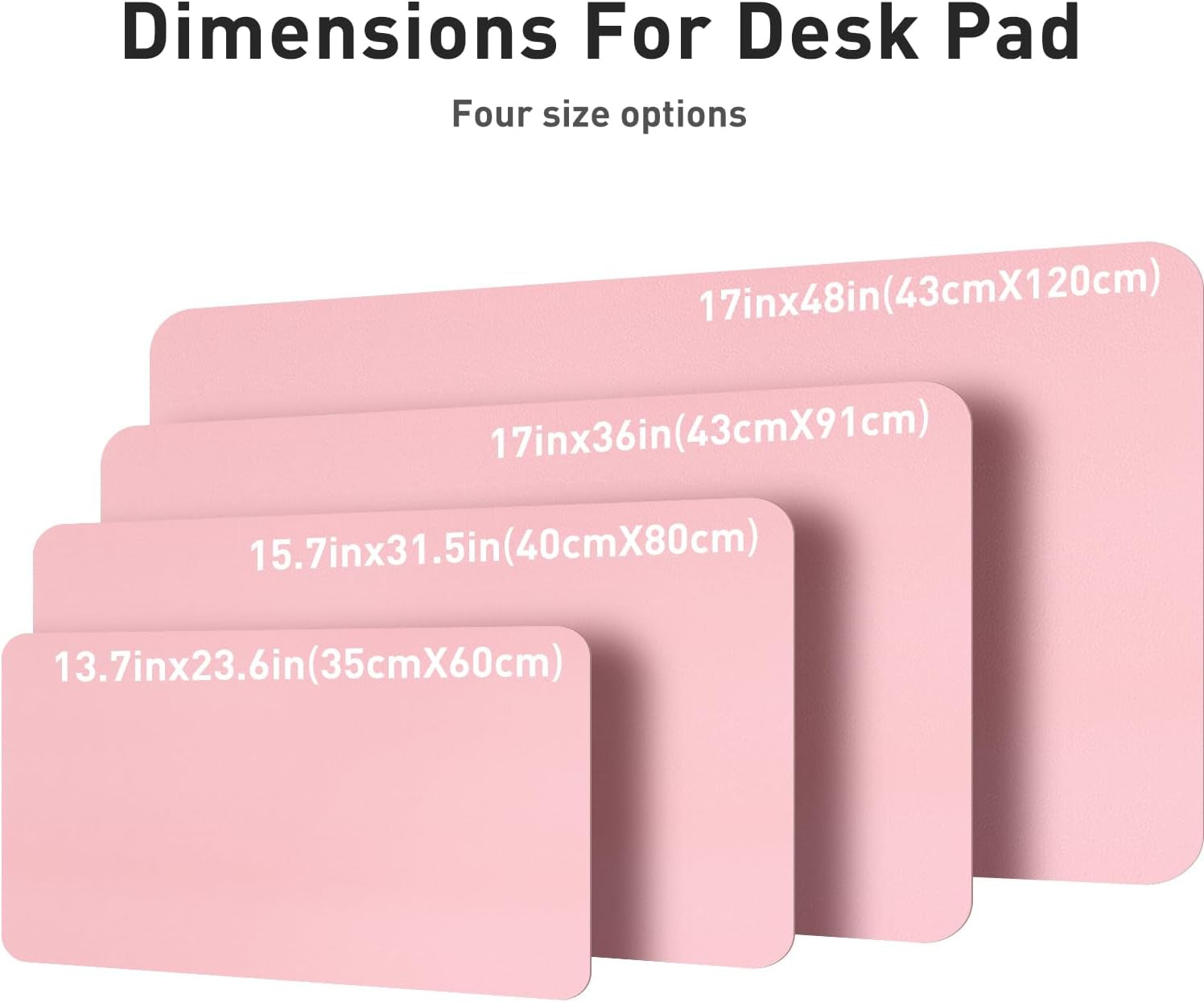 Stylish Fairy Pink Leather Desk Pad Protector - Non-Slip PU Leather Mouse Pad & Office Mat for Ultimate Workspace Organization