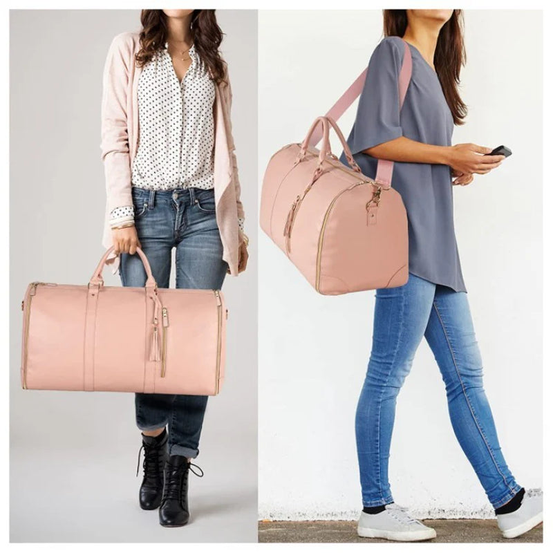 Stylish and Versatile Women's Large Capacity Waterproof Travel Duffle - Your Perfect Foldable Suit & Tote Companion