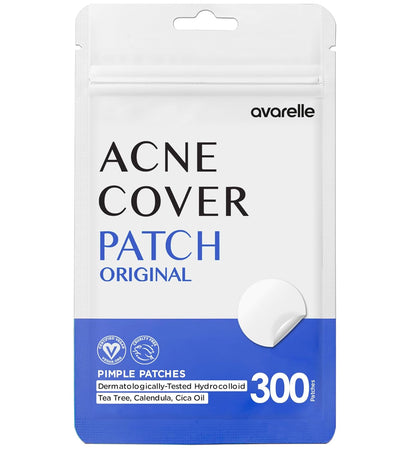 Avarelle Acne Cover Patches | Hydrocolloid Pimple Patches with Tea Tree, Cica & Calendula – Vegan, Cruelty-Free Korean Skincare Zit Patches