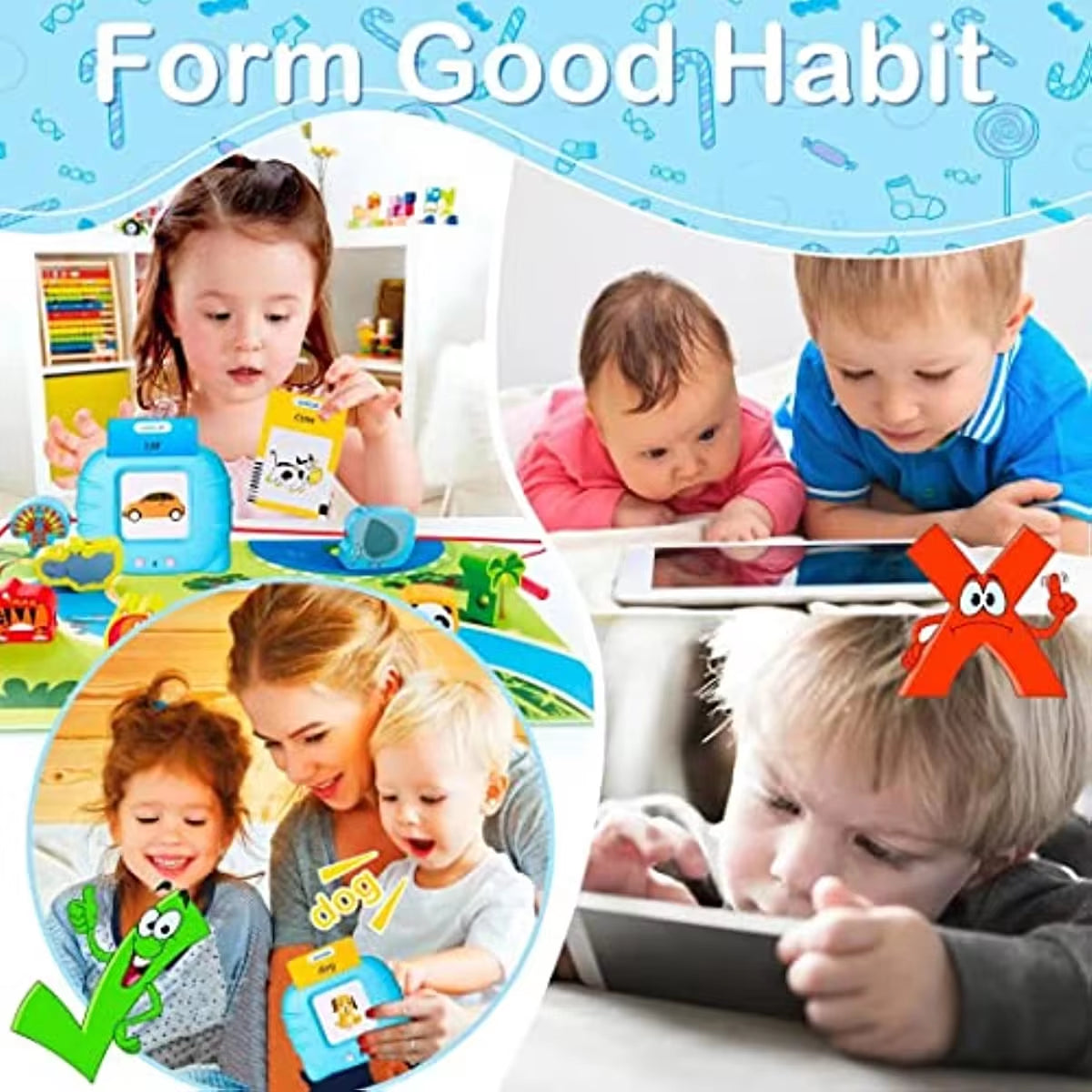  Interactive Talking Flash Cards – Early Learning and Speech Therapy Tool for Preschoolers