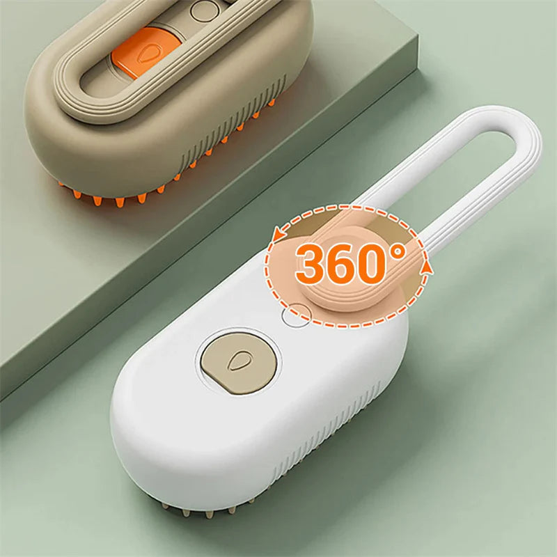 3-in-1 Steam Spray Pet Grooming Brush – Cat & Dog Hair Care Solution