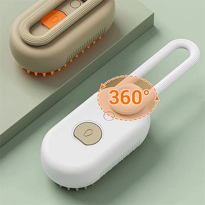 3-in-1 Steam Spray Pet Grooming Brush – Cat & Dog Hair Care Solution