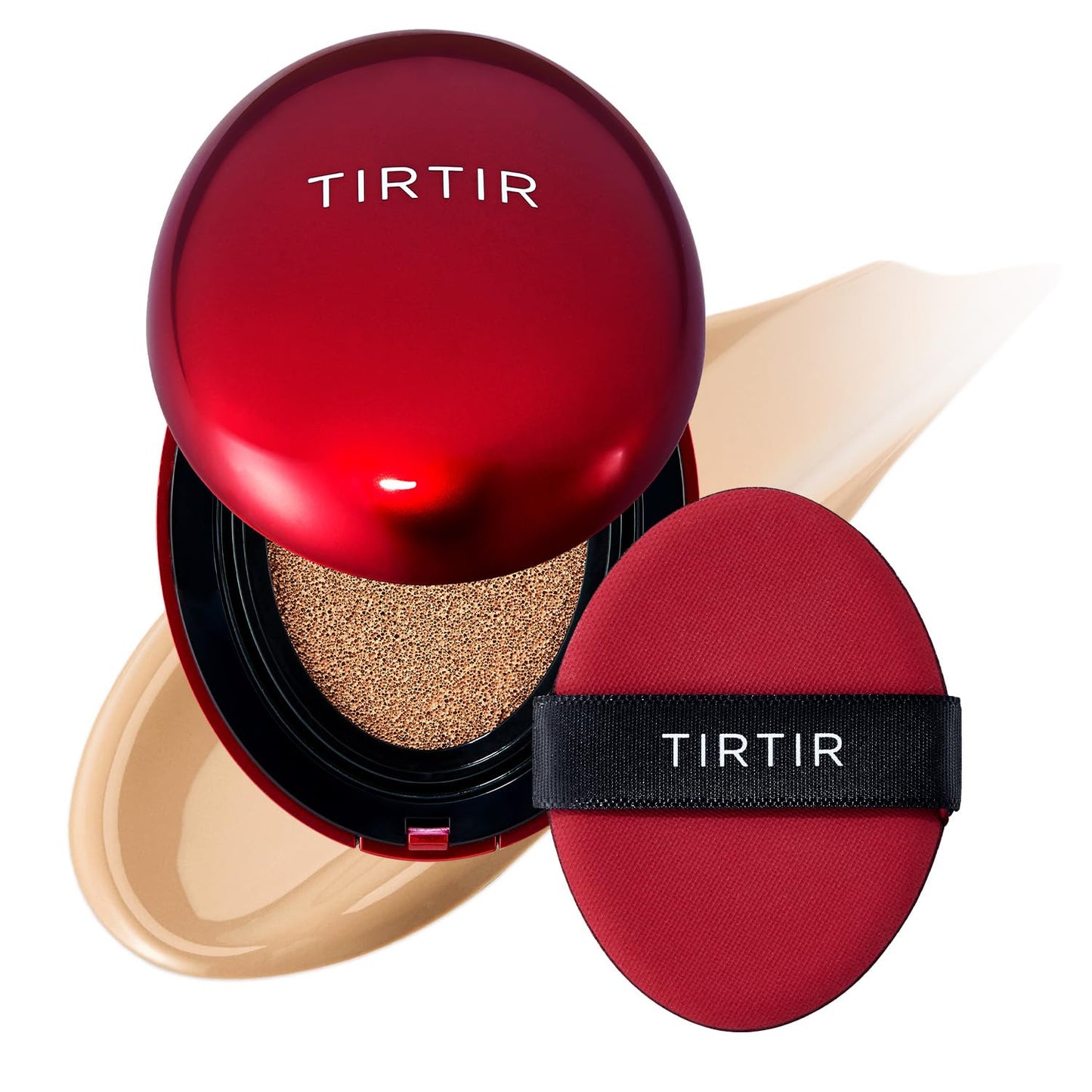 TIRTIR Mask Fit Red Cushion Foundation | Full Coverage, Weightless, Satin Glow Finish – 40 Shades Korean K-Beauty Foundation for All Skin Tones