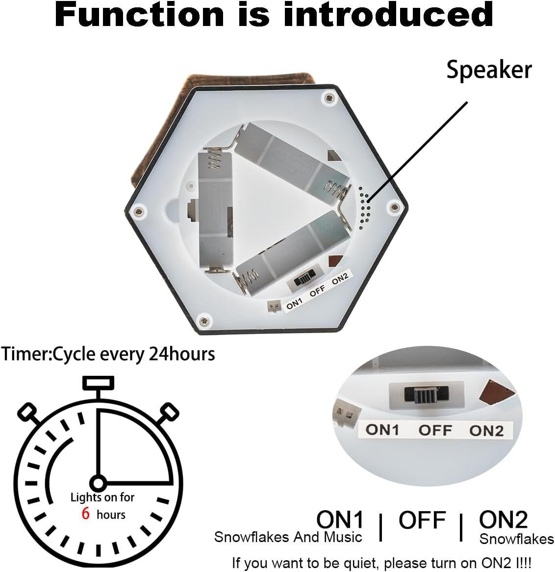 Sparkling 12" Christmas Snow Globe Lantern with Music Box - Perfect for Your Holiday Decor! 🎄✨🔋 #ChristmasVibes #HomeDecor
