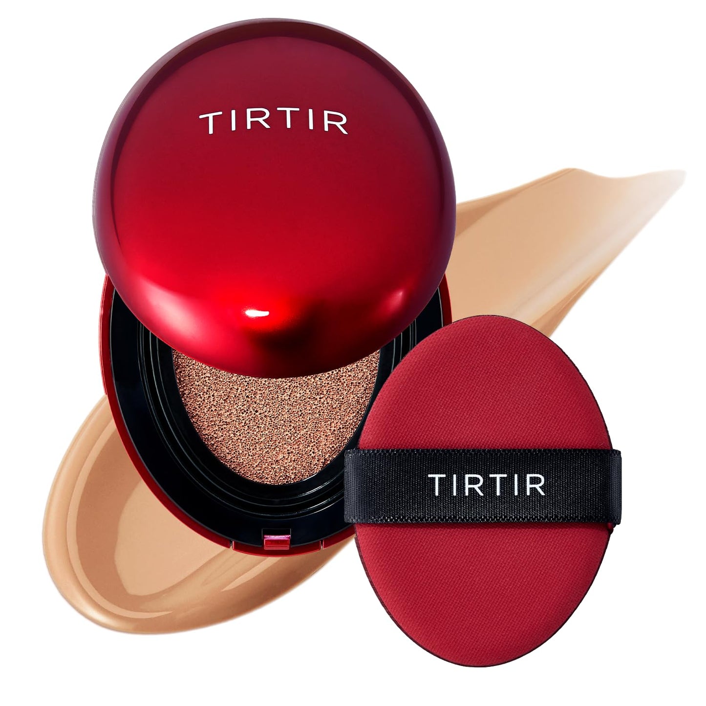 TIRTIR Mask Fit Red Cushion Foundation | Full Coverage, Weightless, Satin Glow Finish – 40 Shades Korean K-Beauty Foundation for All Skin Tones