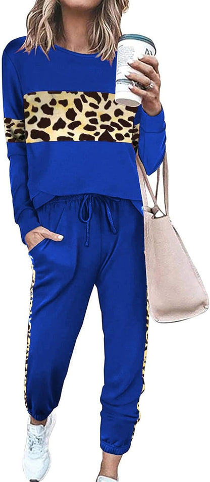 Womens 2 Piece Lounge Set 2025: Long Sleeve Top and High Waisted Sweatpants for Fall Fashion and Travel