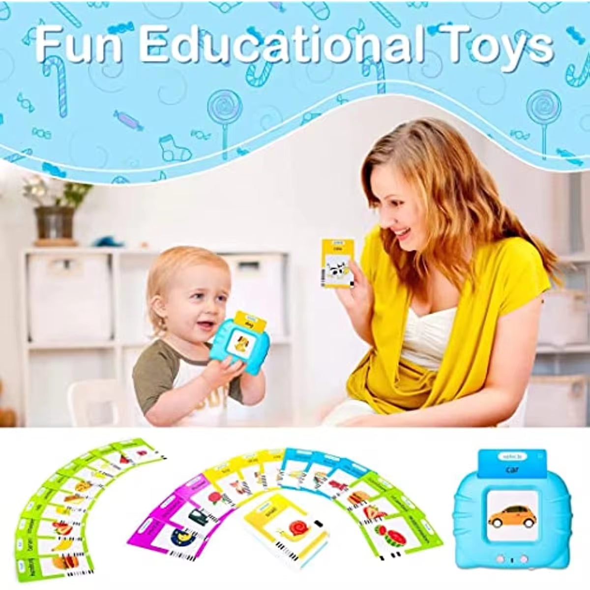  Interactive Talking Flash Cards – Early Learning and Speech Therapy Tool for Preschoolers