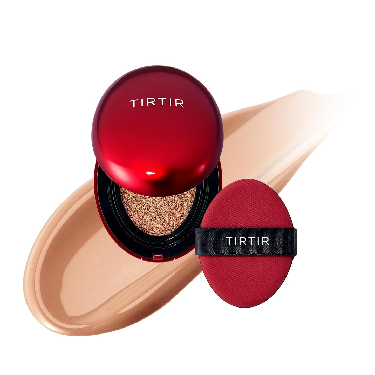 TIRTIR Mask Fit Red Cushion Foundation | Full Coverage, Weightless, Satin Glow Finish – 40 Shades Korean K-Beauty Foundation for All Skin Tones