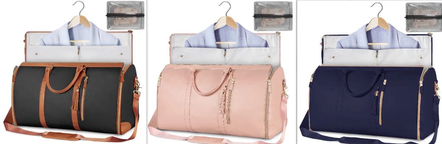 Stylish and Versatile Women's Large Capacity Waterproof Travel Duffle - Your Perfect Foldable Suit & Tote Companion