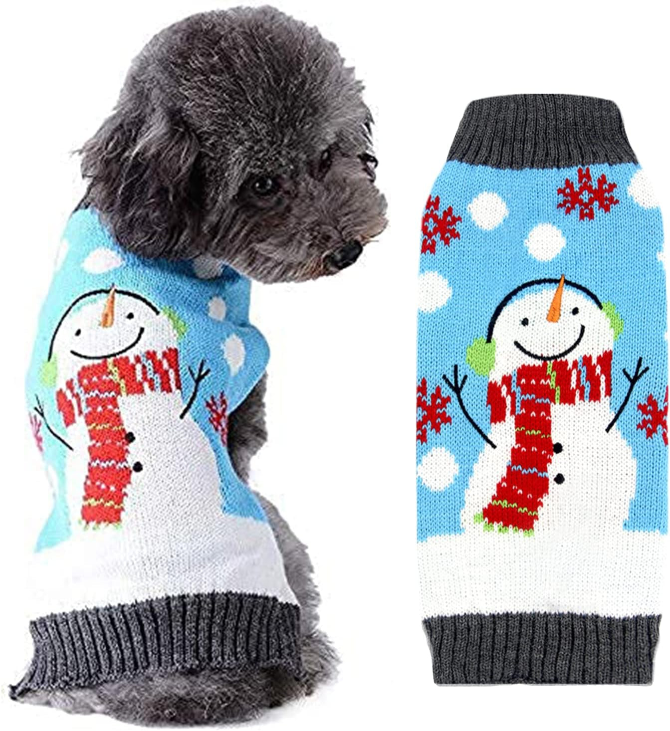 Cozy Christmas Dog Sweater - Stylish Black Peace Design for Small to Medium Dogs - Perfect Holiday Outfit for Your Furry Friend