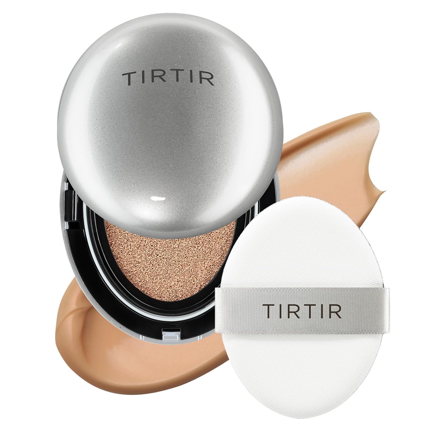 TIRTIR Mask Fit Aura Silver Cushion Foundation | Semi-Glow Finish, Natural Coverage & 72-Hour Radiant Hydration – Lightweight K-Beauty Cushion for Dry & Combination Skin