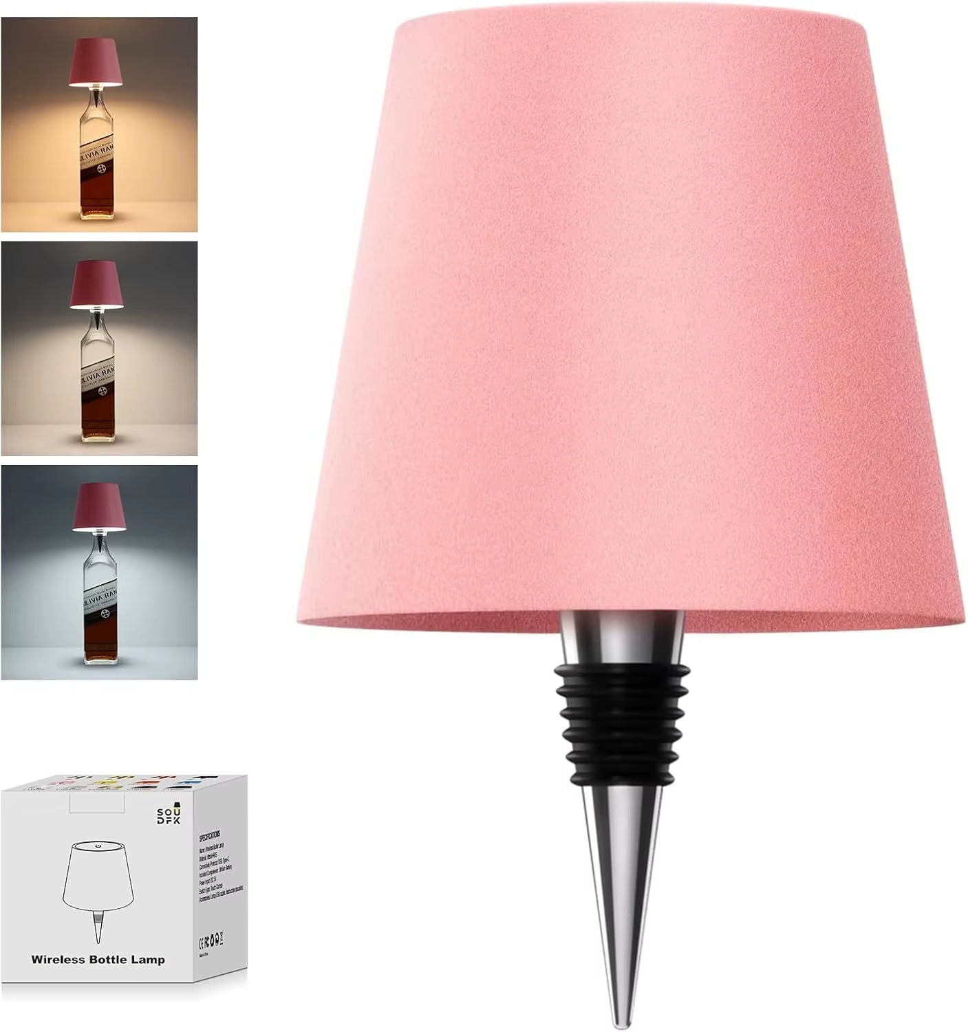 Wireless Touch-Control Table Lamp with Adjustable Colors and Dimming